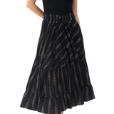 BR25828 BLACK AND GOLD SKIRT ONE SIZE