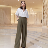 BR6277 ITALIAN HIGH WAIST WIDE LEG STRETCH PALLAZO