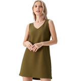 BR55626 SLEEVELESS V- NECK MINI DRESS