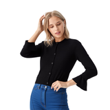 BRIT2825 PLAIN BOTTON UP CARDIGAN