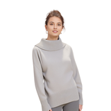 BRIT2826 RIB KNIT OFF THE SHOULDER SWEATER