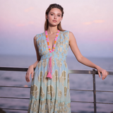 BR25261 SUNSET GLOW TIERED MAXI DRESS