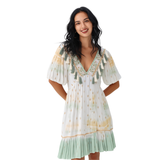 BR3031 DREAMY GARDEN EMBROIDERED ONE SIZE MINI DRESS