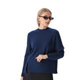 BRIT2823 PLAIN CREWNECK ITALIAN SWEATER