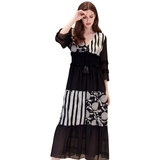 BR6383 BOHEMIAN GARDEN EMBROIDERED MAXI DRESS