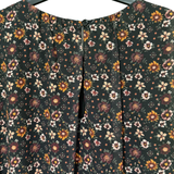 BR12216 ITALIAN BLACK FLORAL SLEEVELESS DRESS