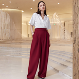 BR6277 ITALIAN HIGH WAIST WIDE LEG  STRETCH  PALLAZO