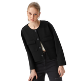 BR11990 ITALIAN SUEDE BLACK JACKET