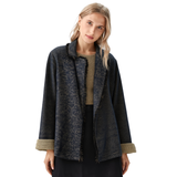 BR55008 TWEED KNIT BLAZER JACKET