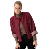 BR55028 TWEED KNIT SHORT BLAZER JACKET