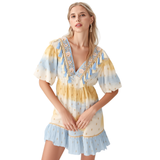 BR3031 DREAMY GARDEN EMBROIDERED ONE SIZE MINI DRESS