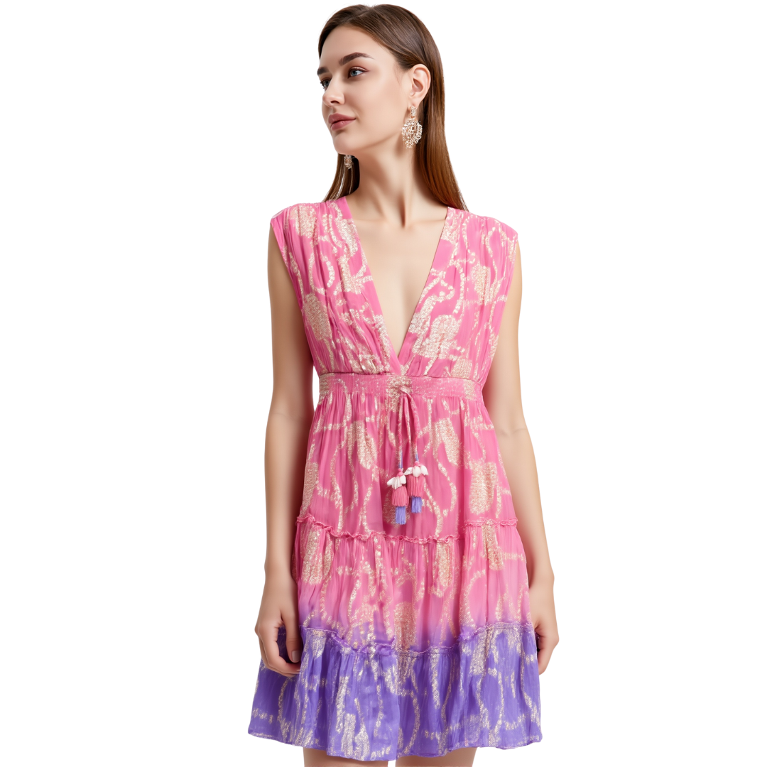 BR25283  ELEGANCE OMBRE ONE SIZE MINI DRESS