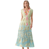 BR25261 SUNSET GLOW TIERED MAXI DRESS